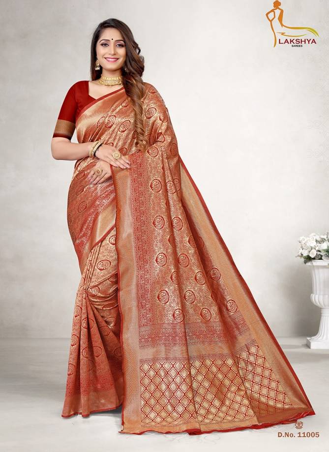 lakshya vidya vol 11 Festive wear jacquard silk heavy latest saree collection